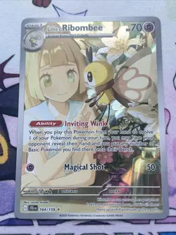 Pokemon TCG Journey Together: Lillie's Ribombee Illustration Rare Card 164/159 - Image 3