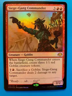 MTG 1x FOIL Siege-Gang Commander 136 Dominaria Remastered Magic Gathering x1 NM - Image 1