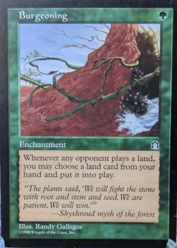 Burgeoning Stronghold 1998 Magic The Gathering Mtg - Image 1