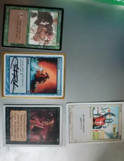 Mtg Unl. Demonic Tutor. Mana Leak Signed. Crus. And Prad Gyp - Image 1