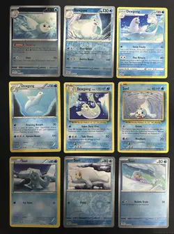 Pokemon TCG Seel & Dewgong Lot: 9 Card Collection Set - Image 1