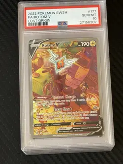 Pokemon Rotom V Lost Origin Full Alt Art #177 PSA 10 Gem Mint - Image 1