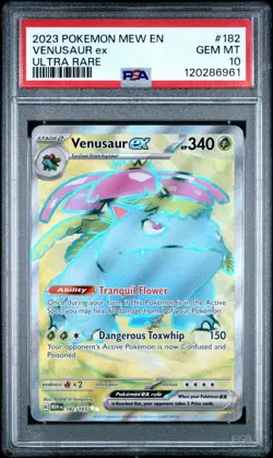 2023 POKEMON MEW EN-151 #182 VENUSAUR EX PSA 10 - Image 1