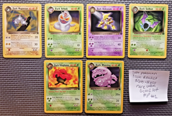 2000 Pokemon Team Rocket Non-holo Rare 6 card lot MP lot#1 - Image 1