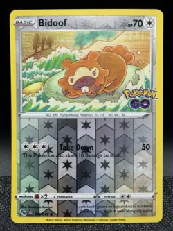 Pokemon TCG Pokemon GO #059/078 Bidoof (Peelable Ditto) - Image 1