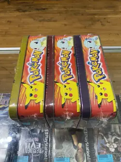 Topps Pokemon Cards Set 7 Packs TV Animation Edition Tins Sealed 1999 X3 Rare - Image 3