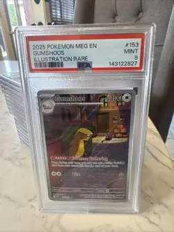 2025 POKEMON MEG EN-MEGA EVOLUTION ILLUSTRATION RARE #153 GUMSHOOS PSA 9 - Image 1