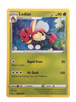 New: 2021 Pokemon TCG Ledian 005 Chilling Reign Regular Uncommon - Image 1
