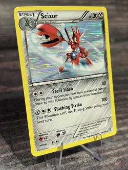 Pokemon TCG Scizor 94/149 Boundaries Crossed Holo Card LP - Image 2