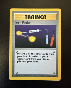 1999 Pokemon TCG Trainer Item Finder Base Set 74/102 Rare Regular Unlimited - Image 1