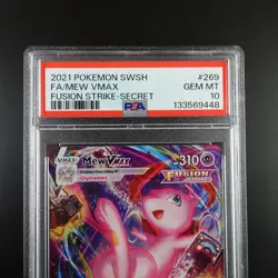PSA 10 Mew Vmax 269/264 Pokemon Fusion Strike Holo Alternative Art Card - Image 2