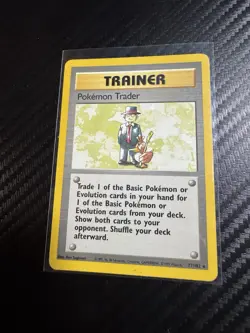 Pokemon Trader Base Set 77/102 Unlimited Rare Vintage Trainer LP - Image 1