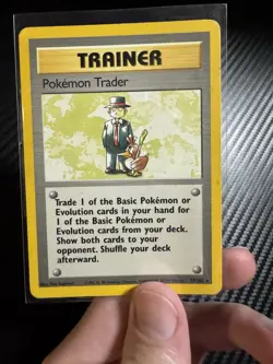 Pokemon Trader Base Set 77/102 Unlimited Rare Vintage Trainer LP - Image 2