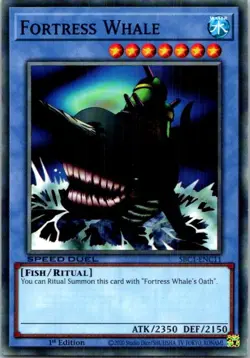 Fortress Whale #SBC1-ENC11 Yugioh Near Mint or Better - Image 1