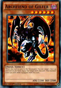 Archfiend of Gilfer YGLD-ENB05 Yugioh 1st Edition Lightly played - Image 1