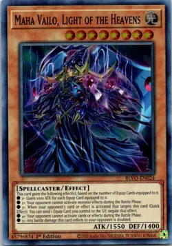 Maha Vailo, Light Of The Heavens BLVO-EN024 Yu-Gi-Oh! Light Play 1st Edition - Image 1