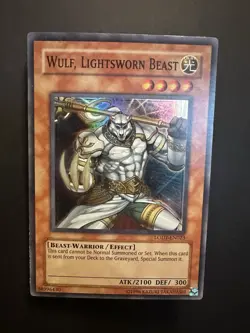 Yugioh Wulf, Lightsworn Beast LODT-EN023 Super Rare Unlimited - Lightly Played - Image 1