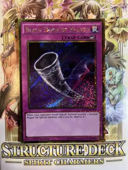 Yugioh Black Horn of Heaven PGL3-EN035 Gold Secret Rare 1st Ed NM - Image 1