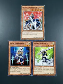 Yugioh - Silent Swordsman LV3 5 7 X3 Playset - Common - Mixed Sets - Image 1