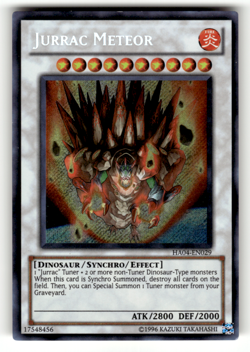 Jurrac Meteor HA04-EN029 Unlimited Secret Rare Hidden Arsenal 4 LP - Image 1