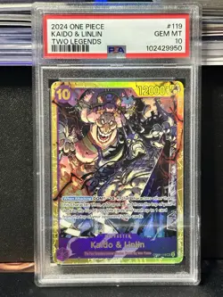 One Piece Kaido & Linlin OP08-119 SEC 2024 Two Legends PSA 10 ALT ART - Image 1