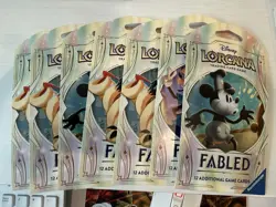 7x Disney Lorcana Fabled Sleeved Booster Blister Packs IN HAND READY TO SHIP - Image 1