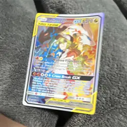 Pokemon Reshiram & Zekrom GX TAG TEAM Ultra Rare Holo Card SM201 270 HP - Image 1