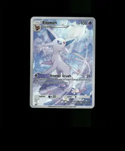 FAN-ART READ DESCRIPTION BELOW HOLO Espeon Card Espeon Pokemon Card p1 - Image 1