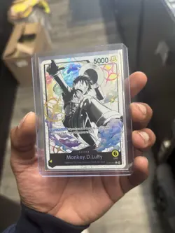 Bandai One Piece CCG Monkey.D.Luffy ST29-001 Leader 5000 Foil Full Art Card - Image 1