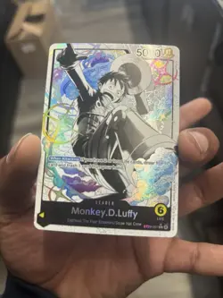 Bandai One Piece CCG Monkey.D.Luffy ST29-001 Leader 5000 Foil Full Art Card - Image 2