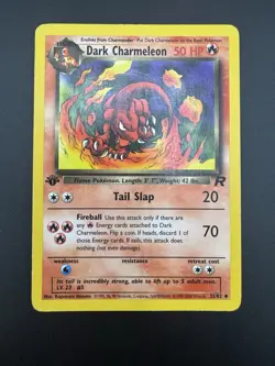 Dark Charmeleon 1st Edition 32/82 Team Rocket Uncommon WOTC Pokemon Card MP - Image 1