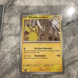 Pokemon National History Museum Pikachu at the museum Promo Card sealed mint - Image 1