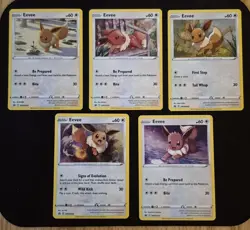Lot of 18 Eevee Pokemon cards- 5 Promos - Swirl- - Image 1