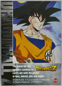 Dragon Ball Z Gohan Gold Foil Card G8 1998 Artbox JPP/AMADA Rare DBZ CCG - Image 2