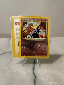 *DBL SWIRL* Entei WoTC Black Star Promo #34/53 Reverse Holo Card Pokemom - Image 1