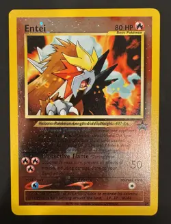 *DBL SWIRL* Entei WoTC Black Star Promo #34/53 Reverse Holo Card Pokemom - Image 2