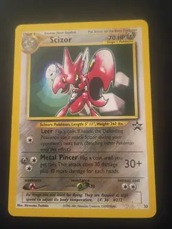 Scizor Black Star Promo #33 WOTC 1999 LP+/NM-Non Holo Card - Image 1