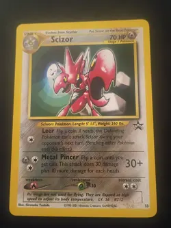 Scizor Black Star Promo #33 WOTC 1999 LP+/NM-Non Holo Card - Image 3