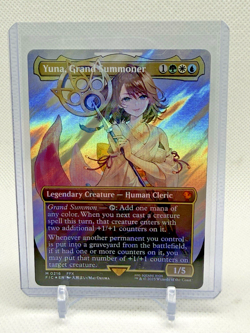 Magic Yuna, Grand Summoner Borderless SURGE FOIL - Final Fantasy 216 MTG - Image 1