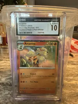 Pokemon Arcanine Black Star Promo Cosmos #011 2023 - CGC 10 GEM MINT - Image 1