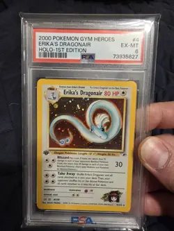 Pokemon 2000 Gym Heroes Holo 1st Edition #4/132 Erika's Dragonair PSA 6 - Image 1