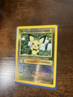 Pokemon Pichu Neo Genesis 35 2000 Holo Rare 30 HP Baby Card TCG - Image 2