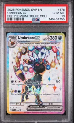 2025 POKEMON SVP EN-SV BLACK STAR PROMO #176 UMBREON EX PSA 10 - Image 1