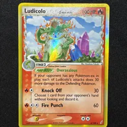 2006 Pokemon Ludicolo 6/100 EX Crystal Guardians Delta Species Holo Rare MP - Image 1