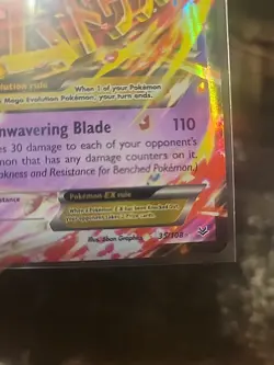 Pokemon M Gallade EX XY 35/108 2015 Mega HP220 Ultra Rare Full Art Holo Psychic - Image 3