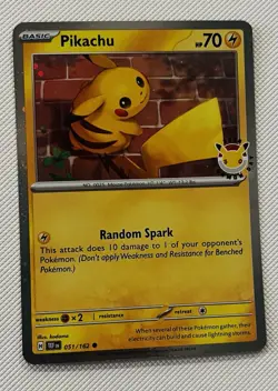 Pikachu 051/162 - Cosmos Holo - Pokemon Day 2026 Stamped Promo - Pokemon TCG NM - Image 1
