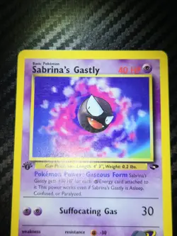 2000 Pokemon Gym Challenge 1st Edition Sabrina's Gastly #97/132 - Image 3