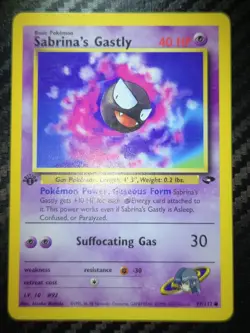 2000 Pokemon Gym Challenge 1st Edition Sabrina's Gastly #97/132 - Image 4