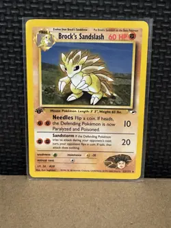 2000 Pokemon Gym Heroes - 1st Edition - Brock’s Sandslash 23/132 - Ungraded - Image 1