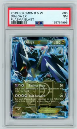 2013 Pokemon Black and White Dialga Ex Plasma Blast PSA 7 - Image 1